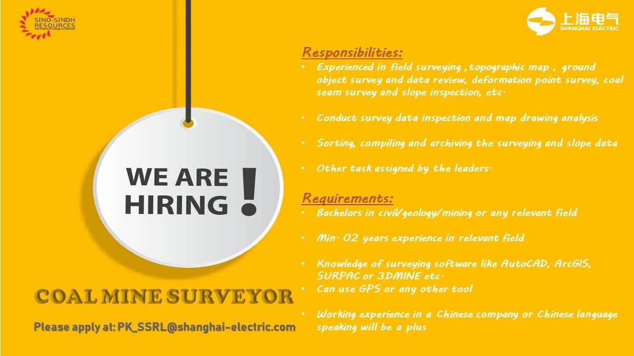 Shanghai Electrical Company Sino Sindh Resources Jobs