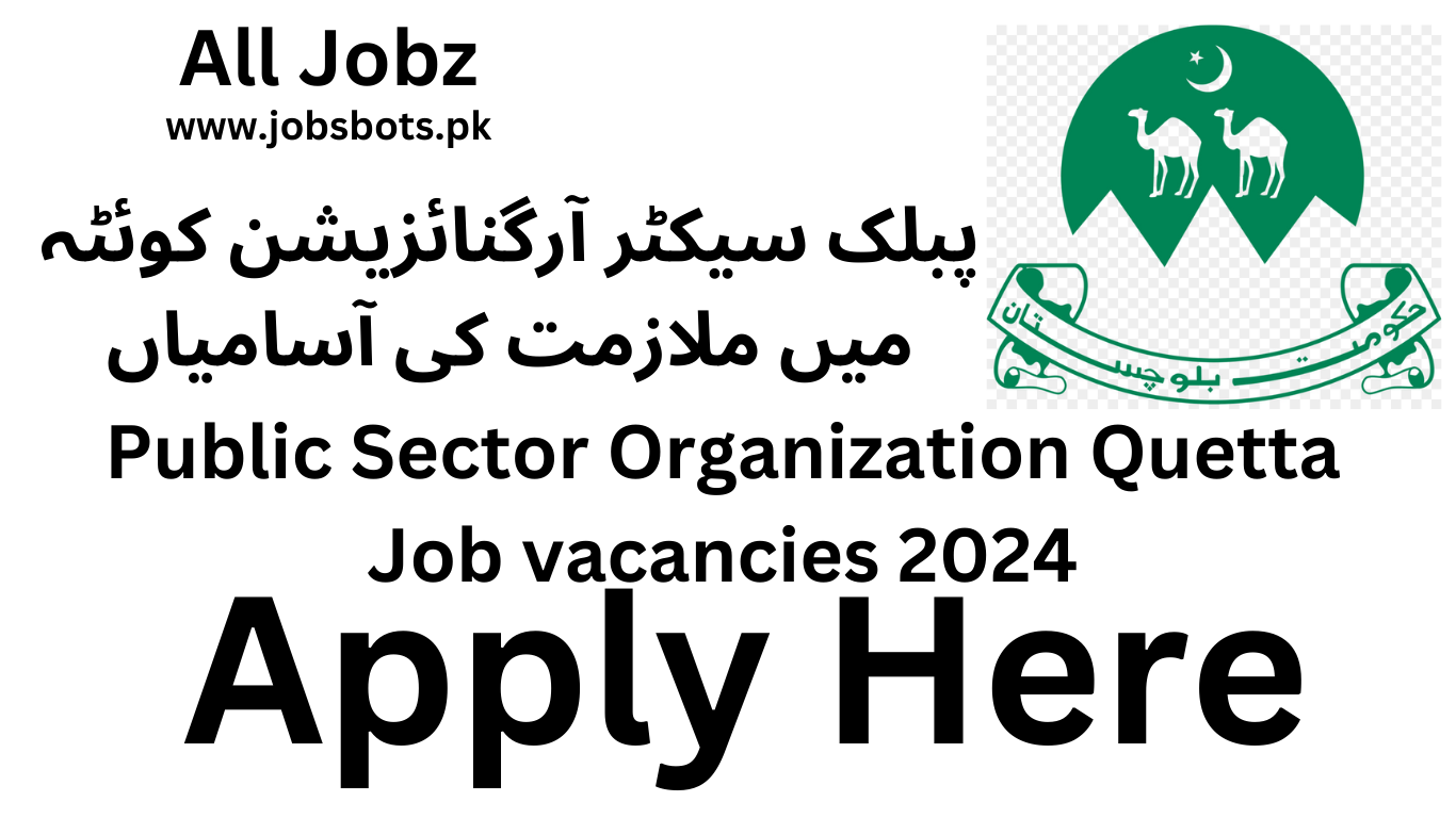 Public Sector Organization Quetta Job Vacancies 2024