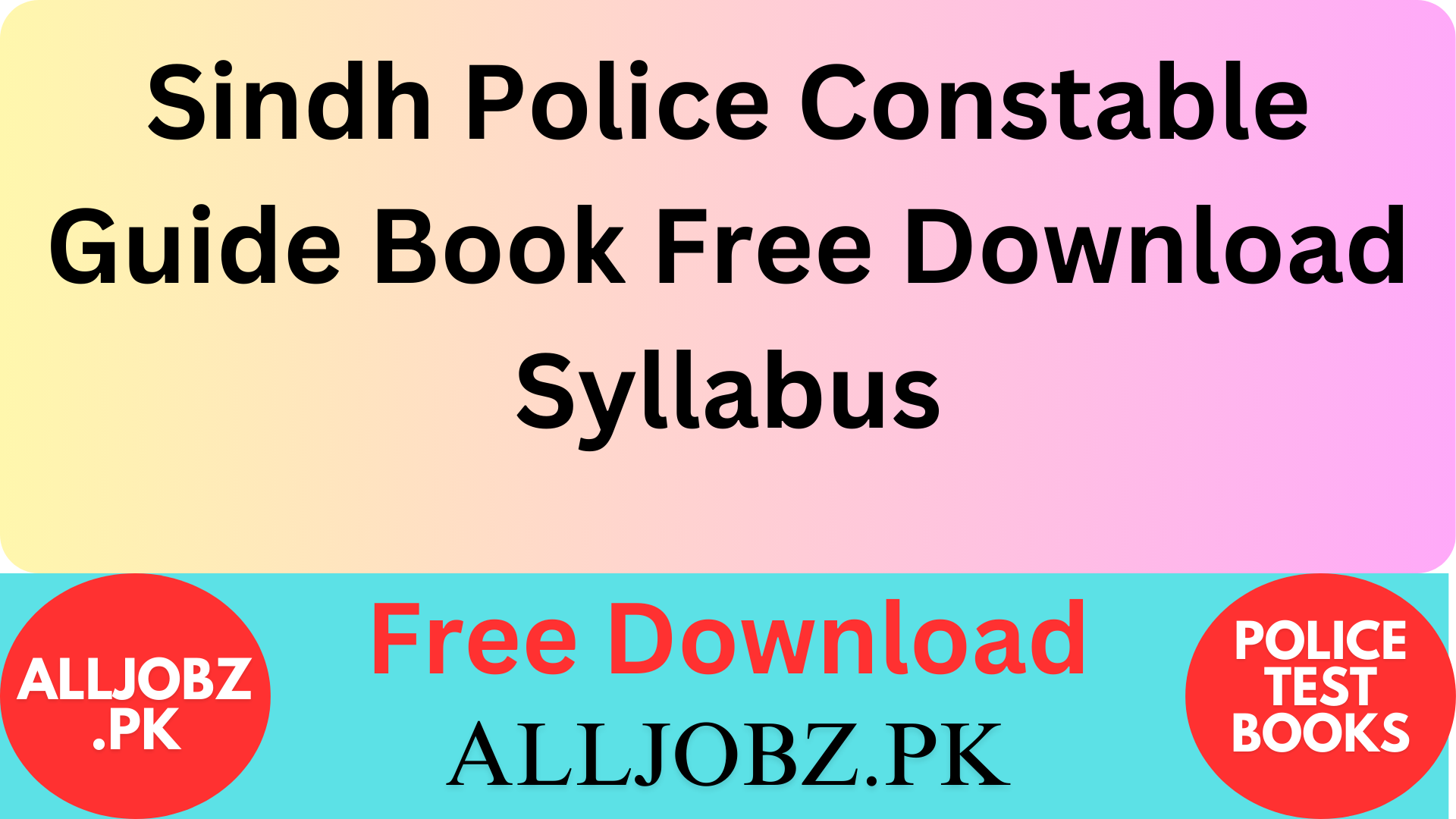Sindh Police Constable Guide Book Free Download Syllabus