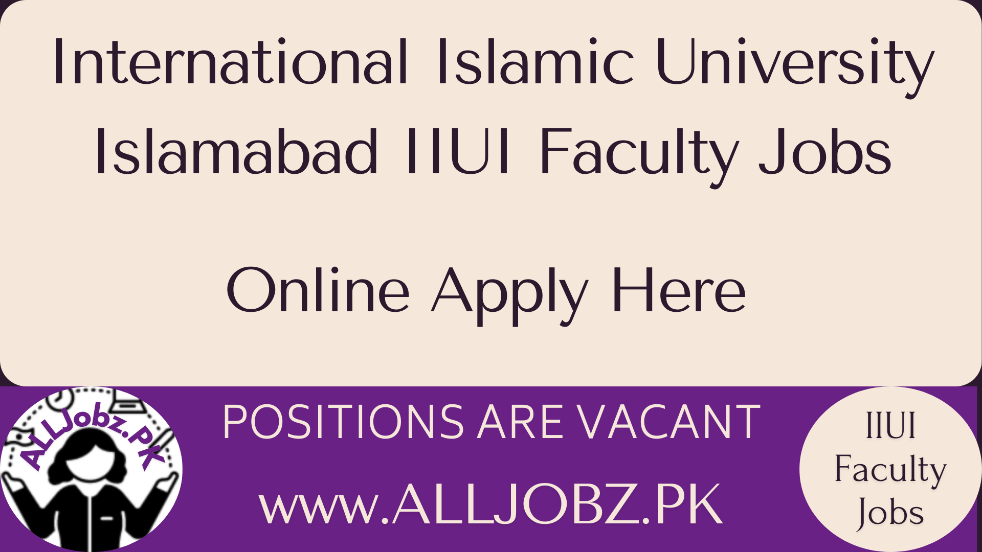 International Islamic University Islamabad Iiui Faculty Jobs, Iiui Faculty Jobs,