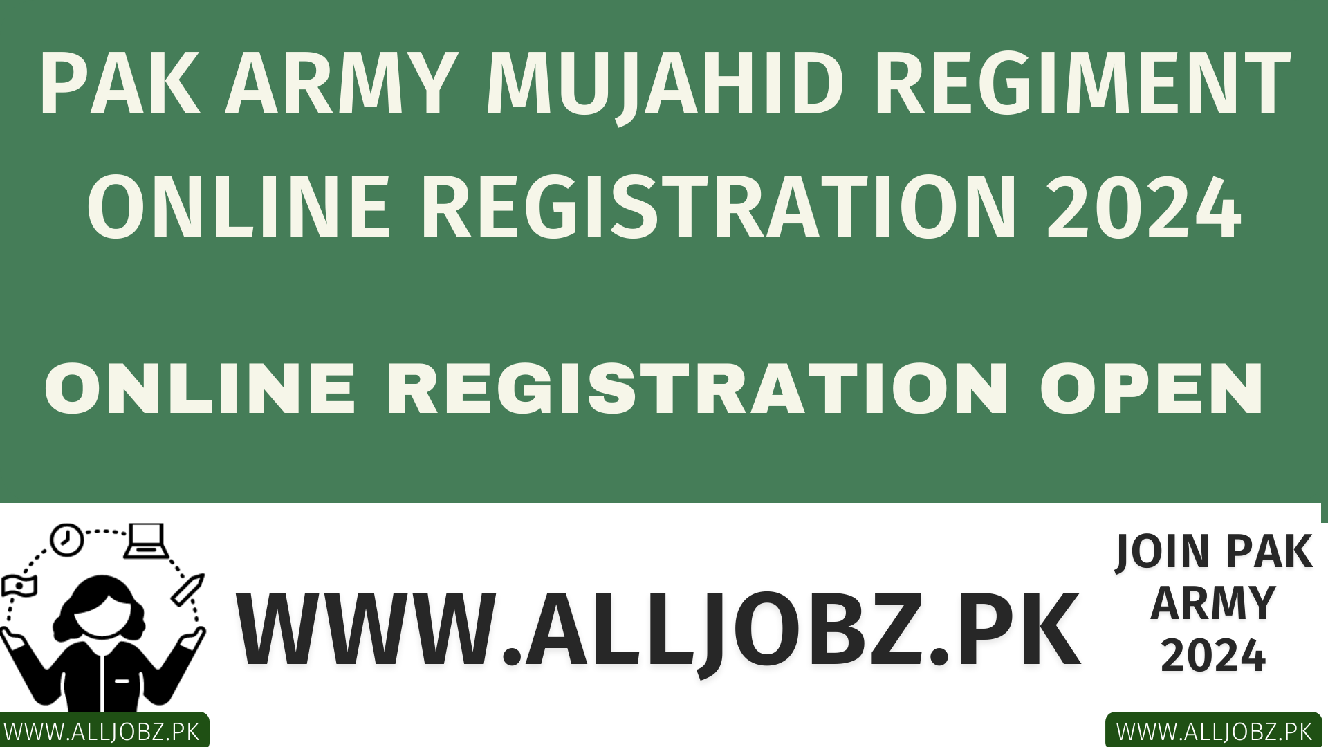 Pak Army Mujahid Regiment Online Registration 2024, Pak Army Jobs 2024 Online Apply For Male,