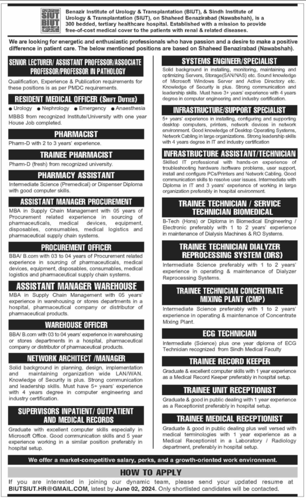 Sindh Institute Of Urology And Transplantation Siut Jobs 2024, Sindh Institute Of Urology &Amp; Transplantation Siut Jobs 2024 Online, Siut Admission 2024, Siut Nawabshah Jobs 2024, Sindh Institute Of Urology &Amp; Transplantation Siut Jobs 2024 Apply, Sindh Institute Of Urology &Amp; Transplantation (Siut) Karachi, Www.siut.org Jobs, Siut Online Apply, Siut Hospital Karachi Location.