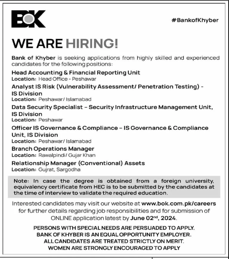 Bank Of Khyber Bok Jobs 2024 Online Apply,Bank Of Khyber Jobs 2024 Apply Online Last Date, Bank Of Khyber Jobs 2024 Apply Online Application Form, Bank Of Khyber Jobs 2024 Apply Online Login, Bank Of Khyber Jobs 2024 Apply Online Pakistan, Www.bok.com.pk Online Apply, Batch Trainee Officer Bank Of Khyber Salary, Nts Bok Jobs, Bank Of Khyber Is Government Or Private,