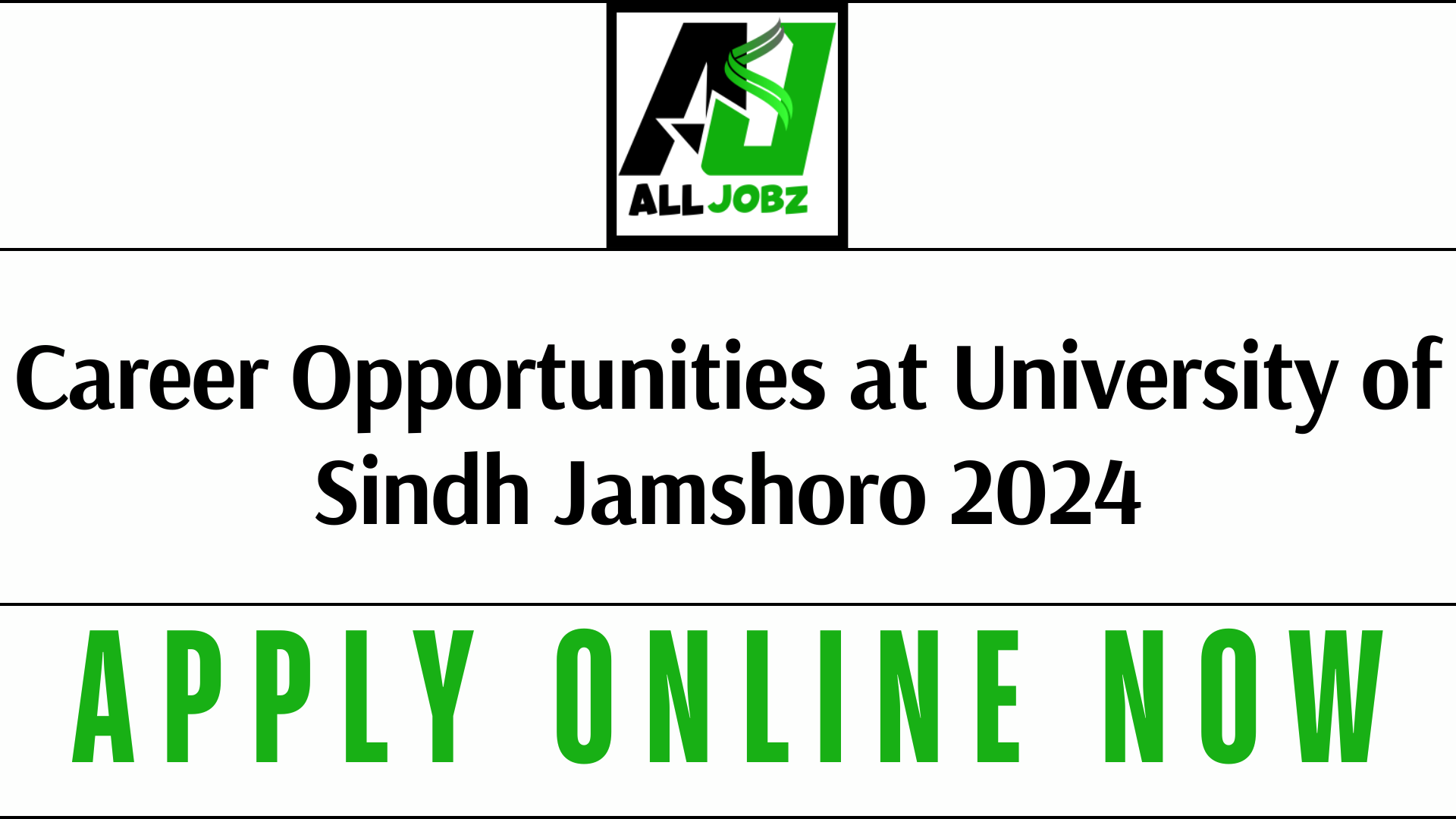 Career Opportunities At University Of Sindh Jamshoro 2024