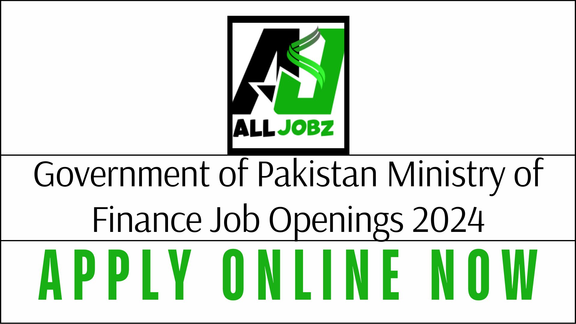 Government Of Pakistan Ministry Of Finance Job Openings 2024