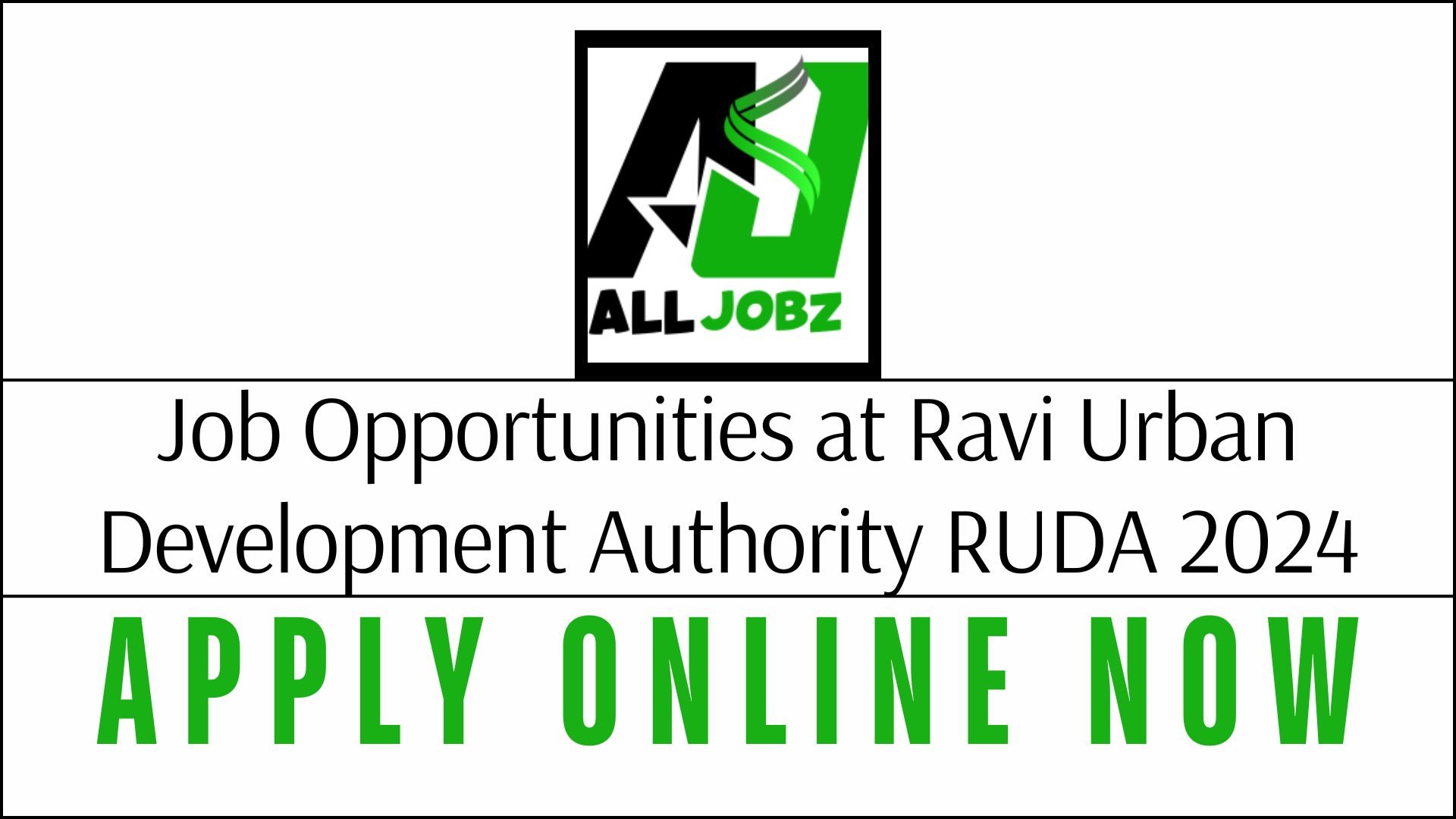 Job Opportunities At Ravi Urban Development Authority Ruda 2024