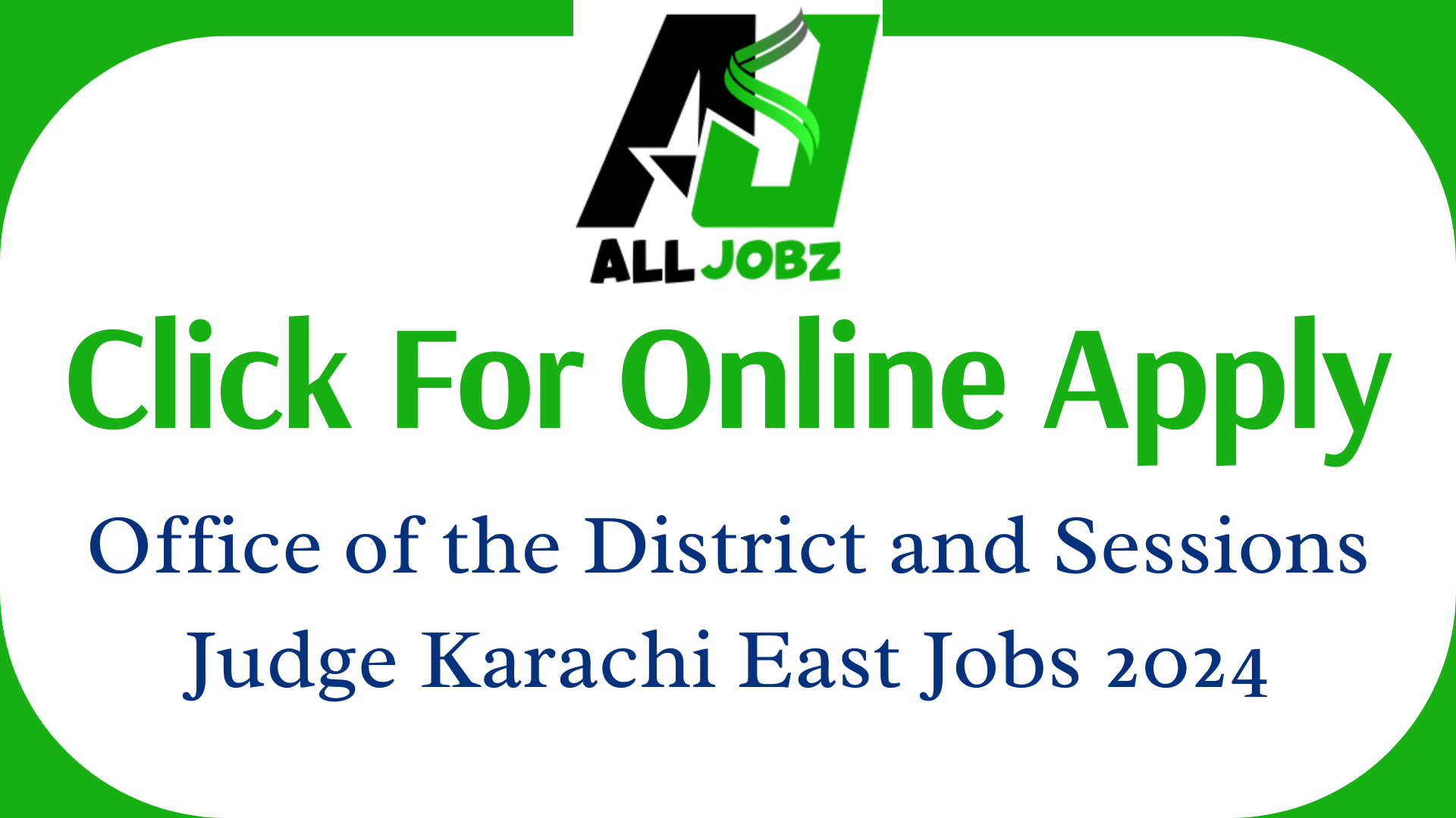 Office Of The District And Sessions Judge Karachi East Jobs 2024