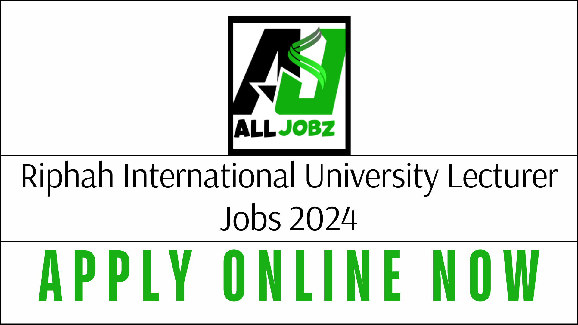 Riphah International University Lecturer Jobs 2024