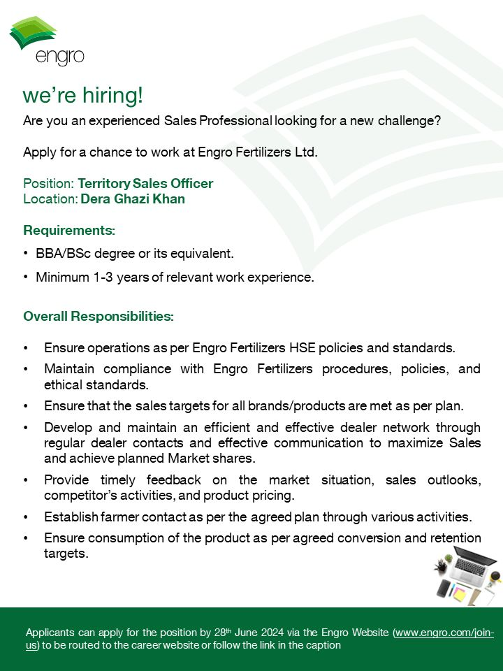 Exciting Career Opportunities At Engro Company Limited, Exciting Career Opportunities At Engro Company Limited 2024 Exciting Career Opportunities At Engro Company Limited Salary, Exciting Career Opportunities At Engro Company Limited Pakistan, Career Opportunities At Engro Company Limited, Engro Corporation Jobs 2024, Engro Fertilizer Jobs 2024 Online Apply, Engro Internship 2024, Engro Trainee Program 2024, Engro Energy Careers,