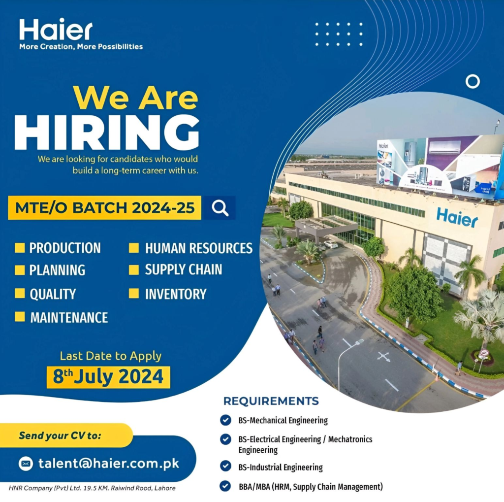 Exciting Career Opportunities At Haier Company Of Group,
Latest Haier Company Group Management Jobs 2024,
Haier Company Jobs In Lahore 2024,
Haier Company Jobs For Female,
Haier Company Jobs Karachi,
Haier Jobs 2024,
Haier Ac Company Jobs,
Haier Jobs In Lahore,
Haier Internship 2024,
Haier Factory Raiwind Road Lahore Jobs Salary,