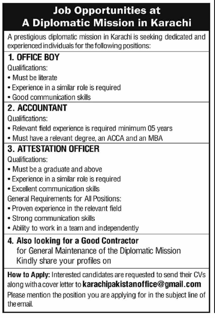 Latest Diplomatic Mission In Karachi Management Jobs 2024, Job Opportunities At A Diplomatic Mission In Karachi, U.s. Embassy Karachi Jobs Apply Online, U.s. Embassy Jobs Karachi 2024, U.s. Embassy Jobs Karachi, U.s. Embassy Jobs In Pakistan, Norway Embassy Jobs In Karachi Sindh, Uk Embassy Islamabad Jobs, Era - U.s. Embassy Jobs, U.s. Embassy Oman Jobs,