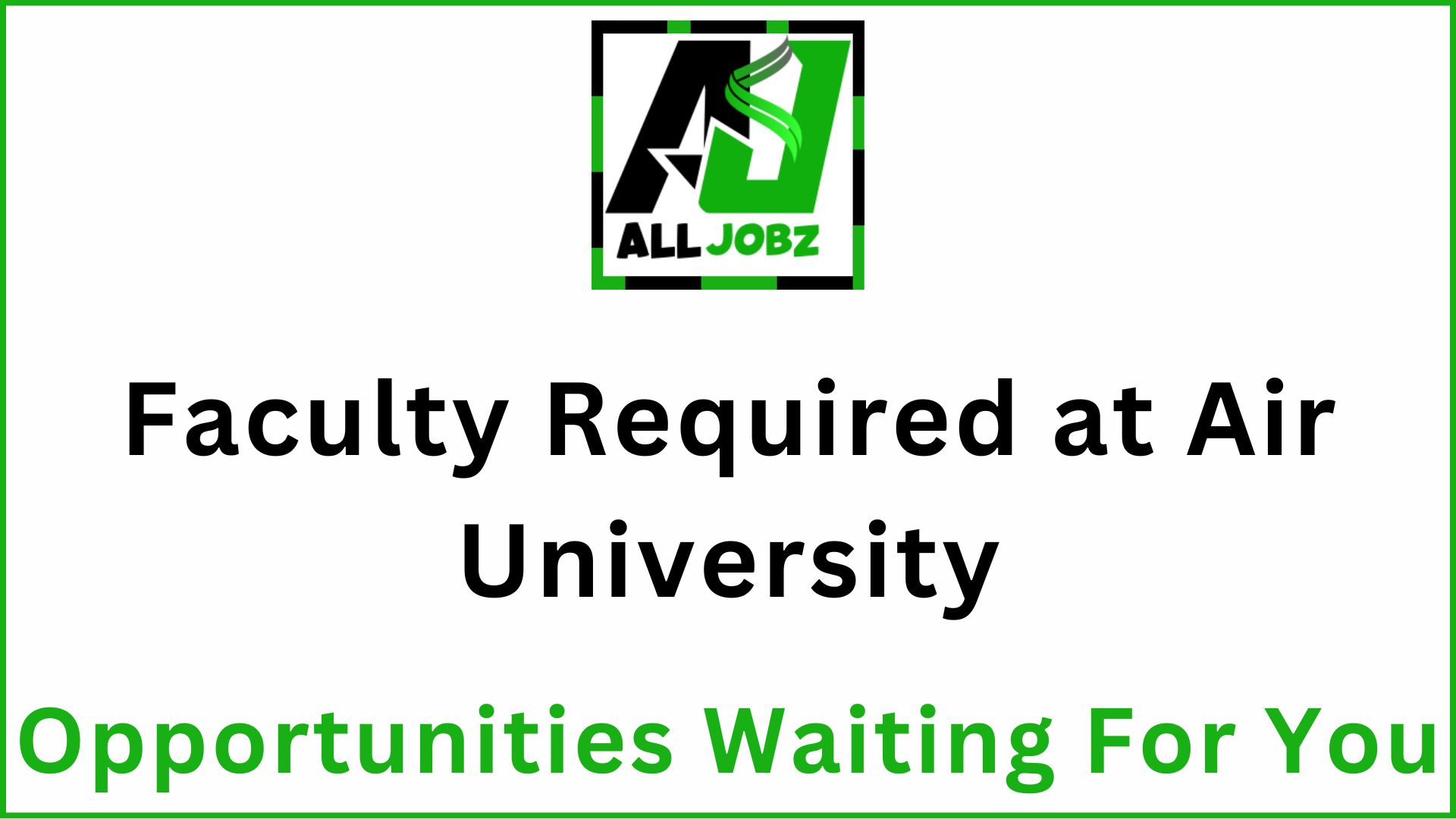 Faculty Required At Air University