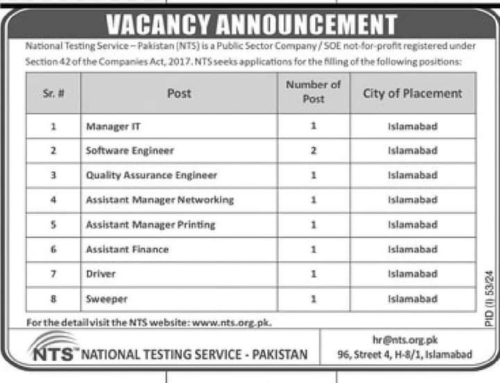 National Testing Service Of Pakistan Nts Jobs 2024, Vacancy Announcement At National Testing Service Nts Pakistan, National Testing Service Of Pakistan Nts Jobs Online Apply, National Testing Service Of Pakistan Nts Jobs 2024, Nts Jobs Advertisement, National Testing Service Nts Jobs 2024 Islamabad, National Testing Service Nts Jobs 2024, National Testing Service Nts Jobs 2024 For Female,