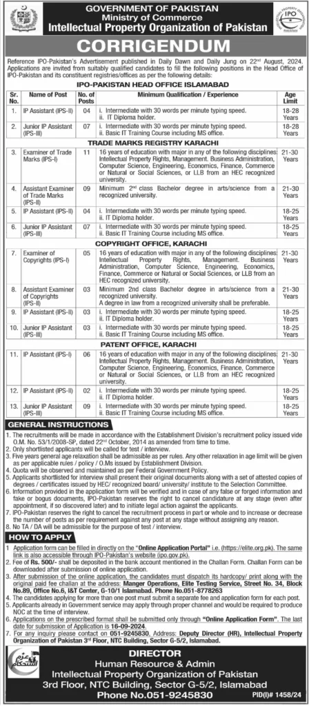 Latest Situations Vacant at Ministry of Commerce 2024 2 Latest Situations Vacant at Ministry of Commerce 2024