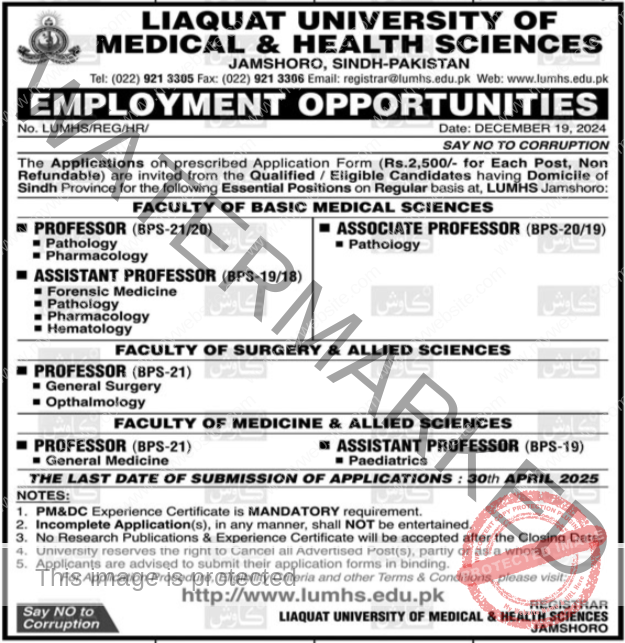 Latest Liaquat University of Medical Health Sciences Jobs 2025 2 Latest Liaquat University of Medical Health Sciences Jobs 2025