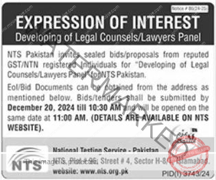 National Testing Service Pakistan NTS Latest Jobs 2024 2 National Testing Service Pakistan NTS Latest Jobs 2024