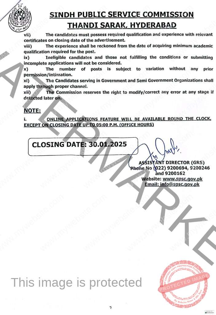SPSC Sindh Public Service Commission Latest Jobs 2025 3 SPSC Sindh Public Service Commission Latest Jobs 2025