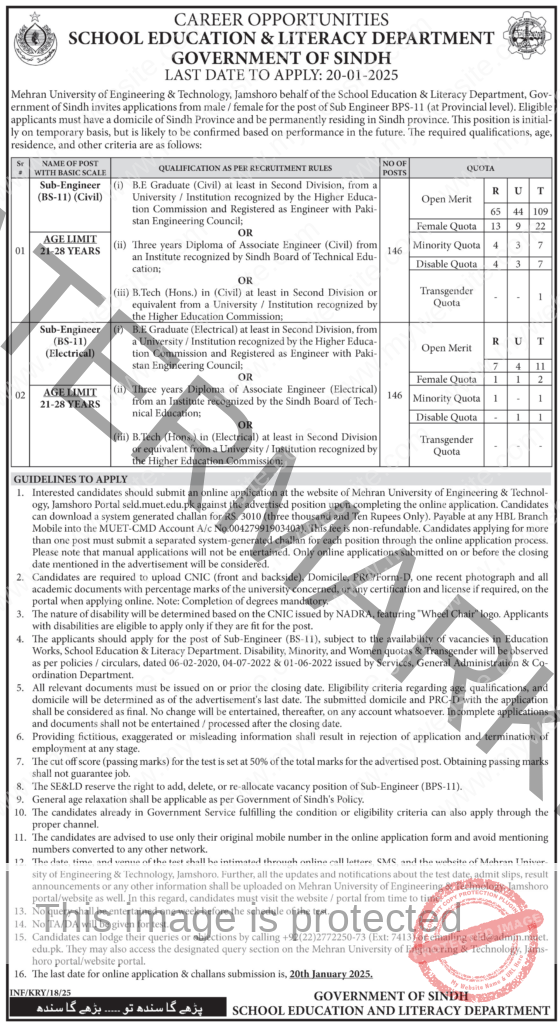 Latest Sindh School Education Literacy Department Jobs 2025 2 Latest Sindh School Education Literacy Department Jobs 2025