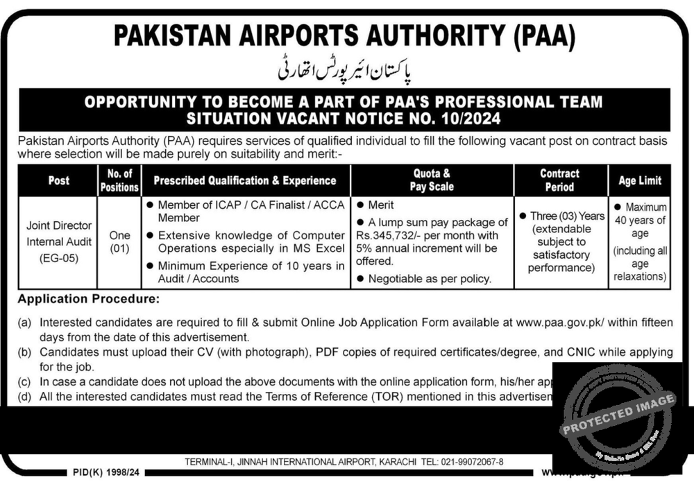 Job Announcement At Pakistan Airports Authority PAA Latest 2025 2 Job Announcement At Pakistan Airports Authority PAA